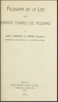 Filosofía de la ley según Santo Tomás de Aquino