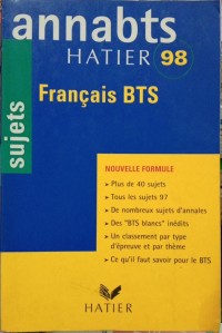 Image of Français BTS : : annabts hartier 98 : sujets