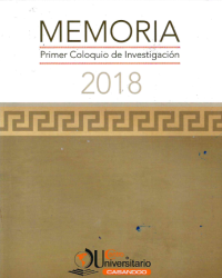 Image of Memoria del primer coloqio de investigación 2018