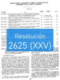 Resolución 2625 (XXV)